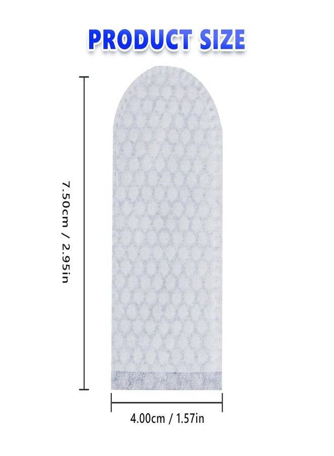 Abvsdu 100 PCS Cotton Finger Cots, Finger Covers Protection for Finger Tips, Breathable, Sweat Resistant, and Wear-Resistant, Perfect for Work, Nails Cleaning, and Injured Fingers (White) - Image 2